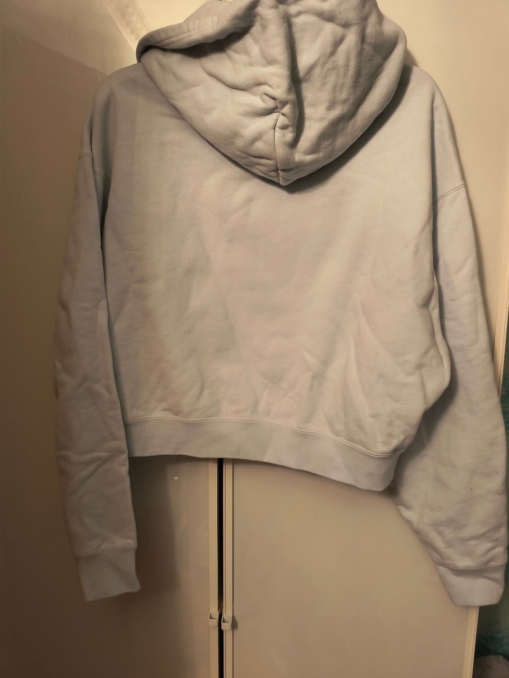 OVO October's Very Own Drake Owl Hoodie Cropped Light Blue Women's Sz L - Picture 5 of 5